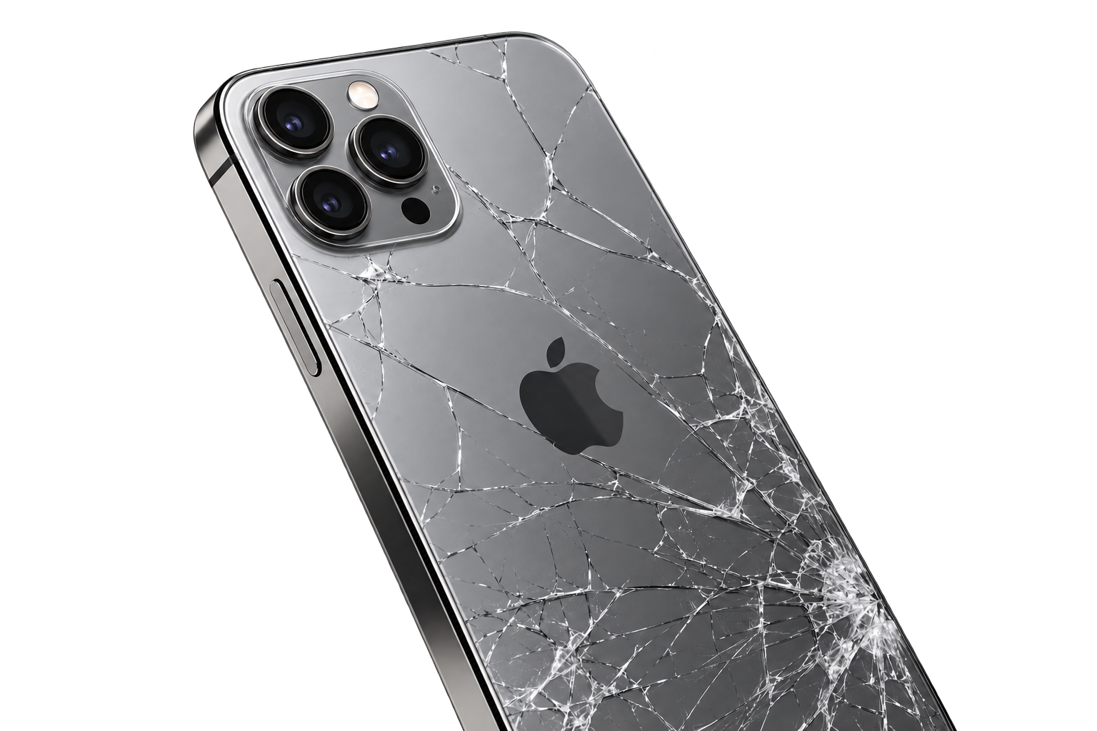 iPhone con cristal trasero agrietado