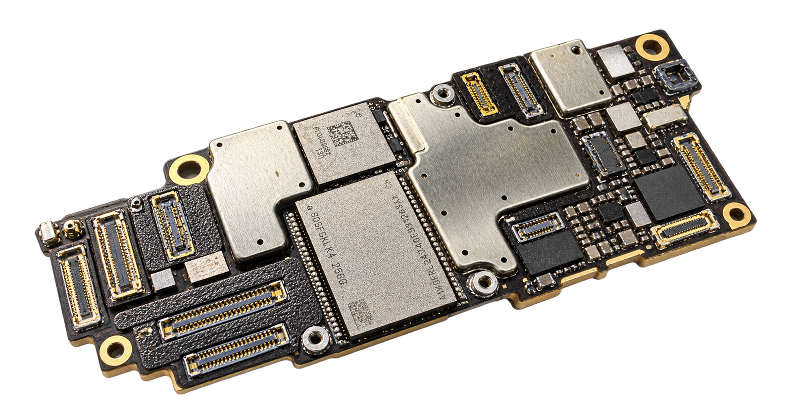 Placa lógica de smartphone en detalle