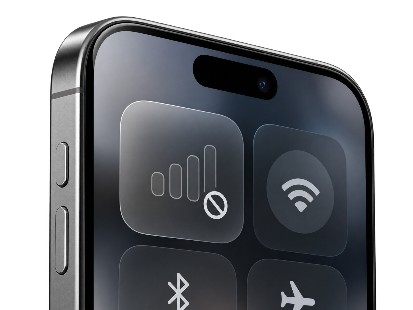Smartphone sin señal en primer plano