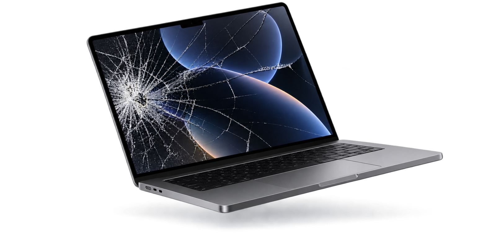 MacBook con pantalla rota