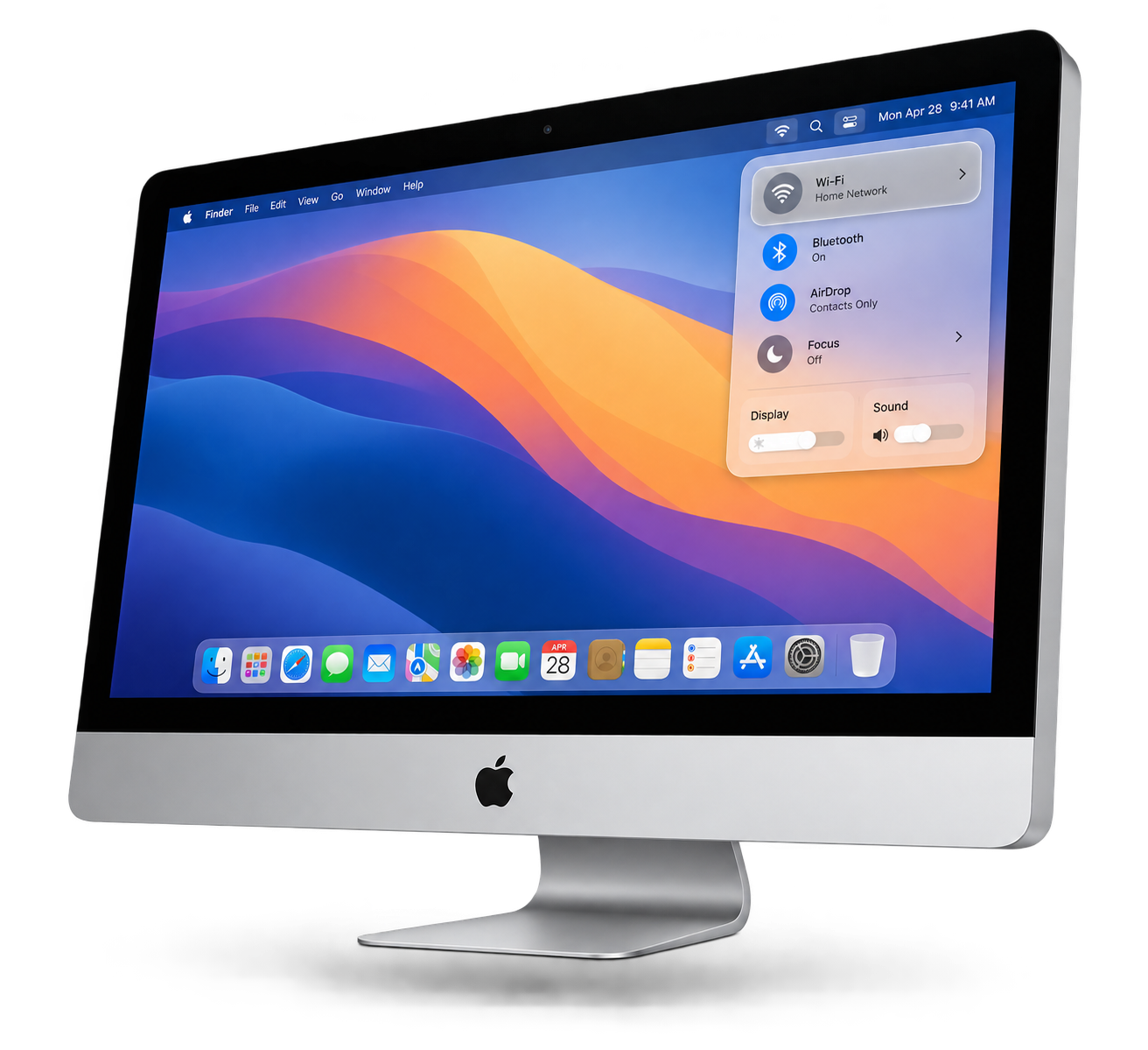Mac mostrando controles de conexión Wi-Fi
